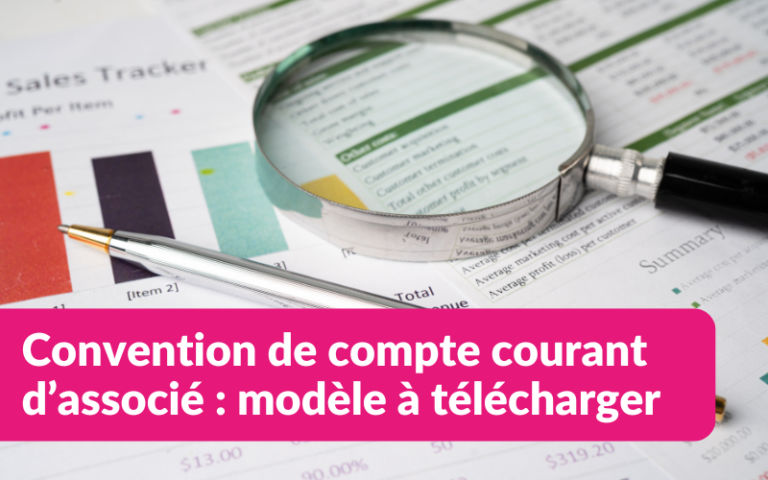 Convention compte courant d'associé